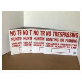 4 Metal "No Trespassing" signs, 14"x10"