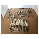 54 pieces vintage silverware
