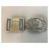 Jim Beam & Kessler Belt Buckles, like new
