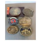 6 Belt Buckles; Marlboro, Waylon & Willie,