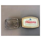 Olympia & Hammï¿½s Beer Belt Buckles