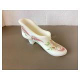 Fenton Handpainted Shoe with label
