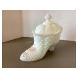 Fenton Handpainted Covered Shoe with lable