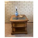 End Table, Lamp & Coasters
