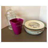 Made in Germany Vase, Apothecary Jar & Plates, 1