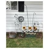 Shepherd Hooks, Metal Sunflowers, Tub & More