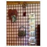 Wood Spool Holder, Wood Heart, Shelf & Decor