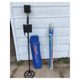 Metal detector, 6ï¿½ beach umbrella & ladder