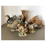 Animal Figurines & Stone 7 1/2" Vase