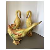 3 Large Fall Geese, resin