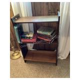 Wood Bookshelf & Contents, 25 1/2x10x36" tall