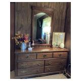 7 Drawer Dresser with Mirror & Decor
