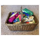 Basket of Misc. Decor, Flags & More