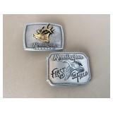 2 Remington Belt Buckles, like new