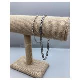Sterling Bracelet & Anklet, both stamped