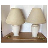 Two 19" Tall Lamps, work
