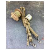 Portable Electric Fence Wire, Block & Tackle