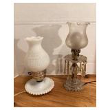 2 Vintage Lamps, 11 & 13" tall