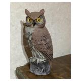 18" plastic owl decoy