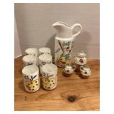 Vintage Pitcher, 6 Cups, Vinegar Jar, S&P