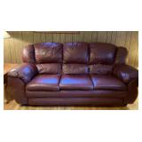 Maroon Couch, 83x31x37 1/2" tall