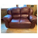 Maroon Loveseat, 65x34x40" tall