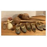 Miniature Wooden Shoes, Dutch Girl S&P, Haiti