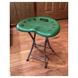 Folding Green Plastic Seat Stool