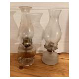 Two 13" Oil Lamps, no shipping