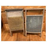 2 Washboards, one missing top insert