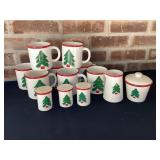 Pfaltzgraff Merimekko Christmas Mugs, Sugar &