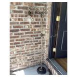 57 1/2" Tall Antique Floor Lamp with marble