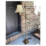 53" Brass Tone Floor Lamp, Works