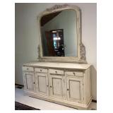Distressed Buffet & Mirror