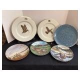 6 Collectible Wildlife Plates with 3 Stands