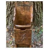 Decorative wood grain scoop, 28"l x 11 "w x 7"d
