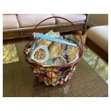 Wire Egg Basket & Magazines, 14" diameter