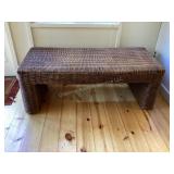 Wicker Bench, 45x20x16 1/2" tall