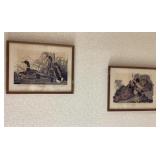 Mallard Ducks & Ruffed Grouse Pictures, 19x15"