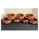 7 Pottery Pig Soup Bowls