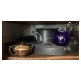Pantry Shelf Cleanout of Pots, Pans & Teapots