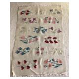 Vintage Floral Rug, 22x33"