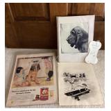 Framable Bloodhound, Ad & Fishing Pictures
