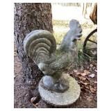 Cement Rooster, 18" tall, some comb damage