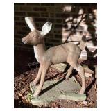 Small Cement Deer Statue
