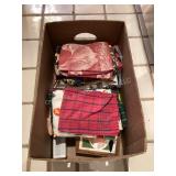 Box of Kitchen Towels, Wrap & More