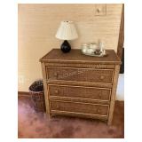 Henry Lint Wicker 3 Drawer Dresser, Lamp & More