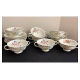 8 Royal Doulton Arcadia Soup Bowls & Saucers