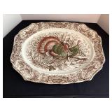 Wild Turkeys Johnson Bros. platter, 20 1/2x15 1/2"