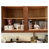 Kitchen Shelf of Bowls, Mugs & Glasses
